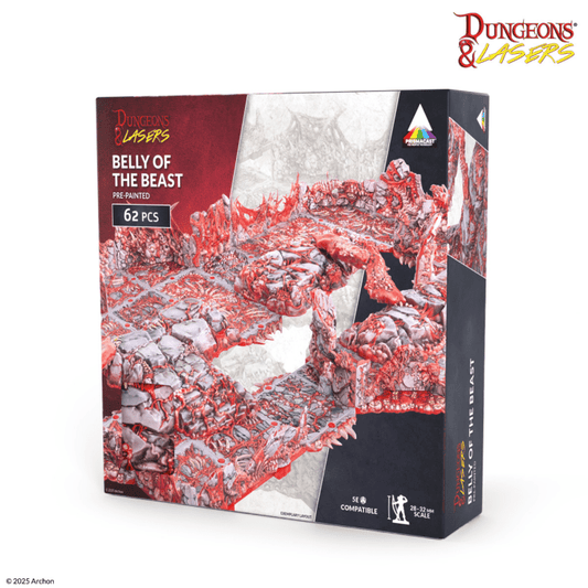 Dungeons & Lasers: Belly of the Beast Pre-painted Terrain - 野獸之腹 預塗地形