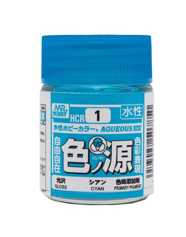 HCR1 - Aqueous Ironomoto Primary Color Pigments Cyan - GSI/AQUEOUS HOBBY 三原色-CYAN 030