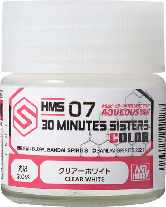 HMS07 - Aqueous 30Ms Colors Clear White - GSI/水性漆 30MS專用 亮光透明白色