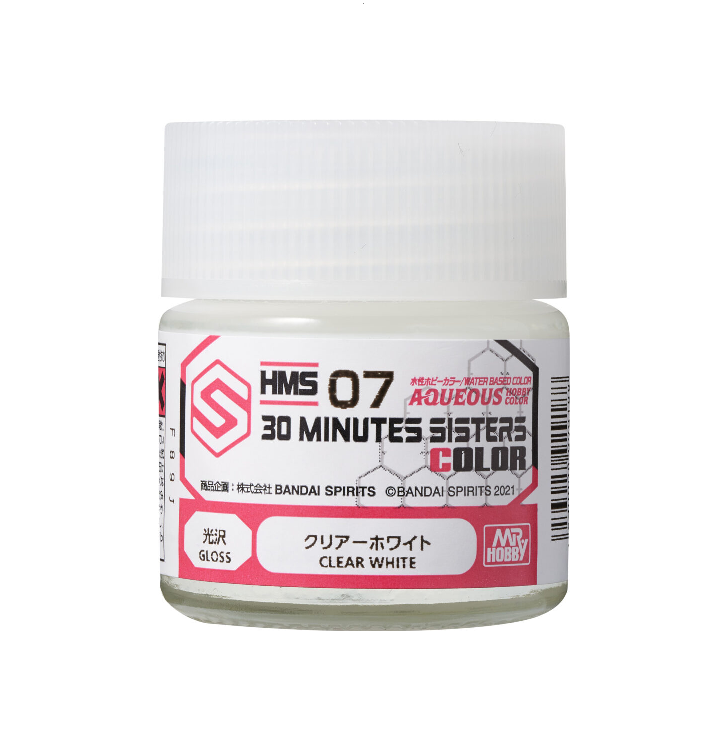 HMS07 - Aqueous 30Ms Colors Clear White - GSI/水性漆 30MS專用 亮光透明白色