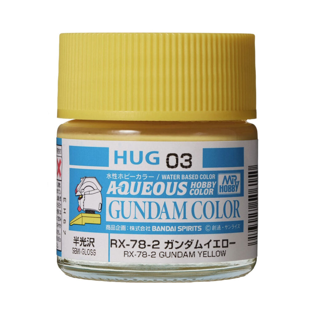 HUG03 - Aqueous Hobby Color Rx-78-2 Gundam Yellow - GSI/水性漆 RX-78-2鋼彈專用 半光澤 黃色
