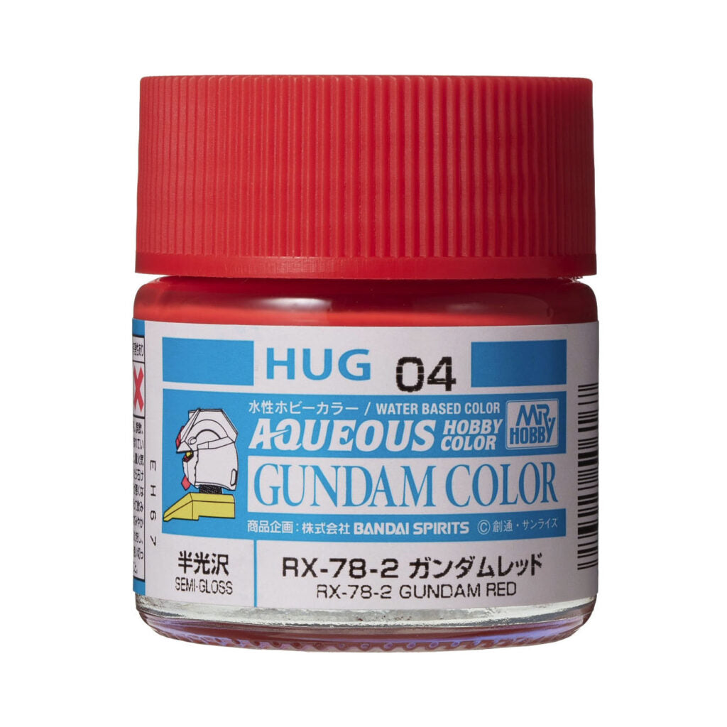 HUG04 - Aqueous Hobby Color Rx-78-2 Gundam Red - GSI/水性漆 RX-78-2鋼彈專用 半光澤 紅色