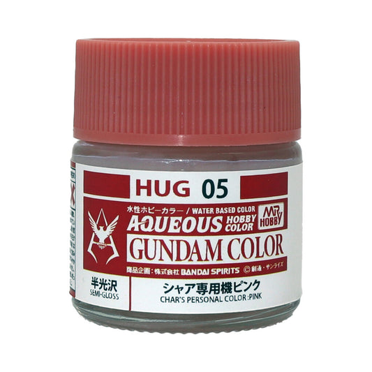 HUG05 - Aqueous Hobby Color Pink For Char Aznable - GSI/水性漆 夏亞專用機 半光澤 粉紅色