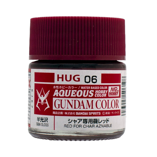 HUG06 - Aqueous Hobby Color Red For Char Aznable - GSI/水性漆 夏亞專用機 半光澤 紅色