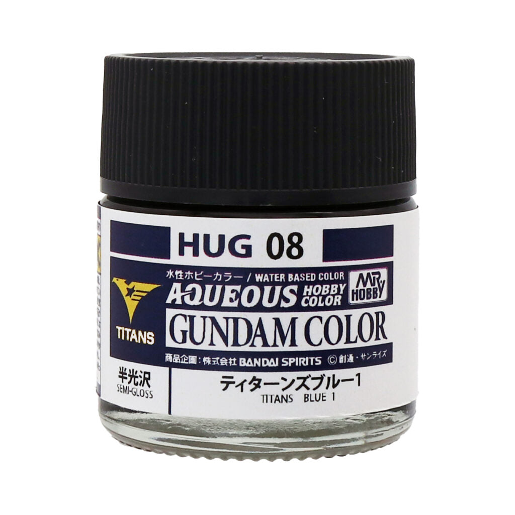 HUG08 - Aqueous Hobby Color Titans Blue 1 - GSI/水性漆 鋼彈MK-II 迪坦斯配色 半光澤 藍色1