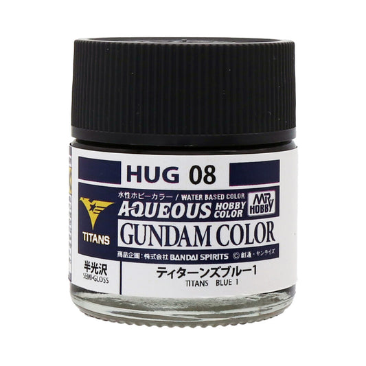 HUG08 - Aqueous Hobby Color Titans Blue 1 - GSI/水性漆 鋼彈MK-II 迪坦斯配色 半光澤 藍色1