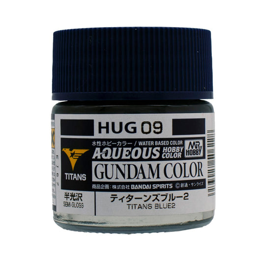 HUG09 - Aqueous Hobby Color Titans Blue 2 - GSI/水性漆 鋼彈MK-II 迪坦斯配色 半光澤 藍色2