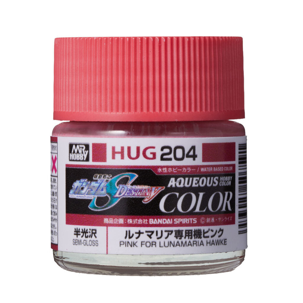 HUG204 - Aqueous Hobby Color Pink For Lunamaria Hawke - GSI/水性漆 薩克勇士專用朱紅色 半光澤