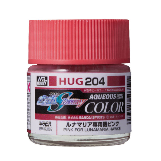 HUG204 - Aqueous Hobby Color Pink For Lunamaria Hawke - GSI/水性漆 薩克勇士專用朱紅色 半光澤