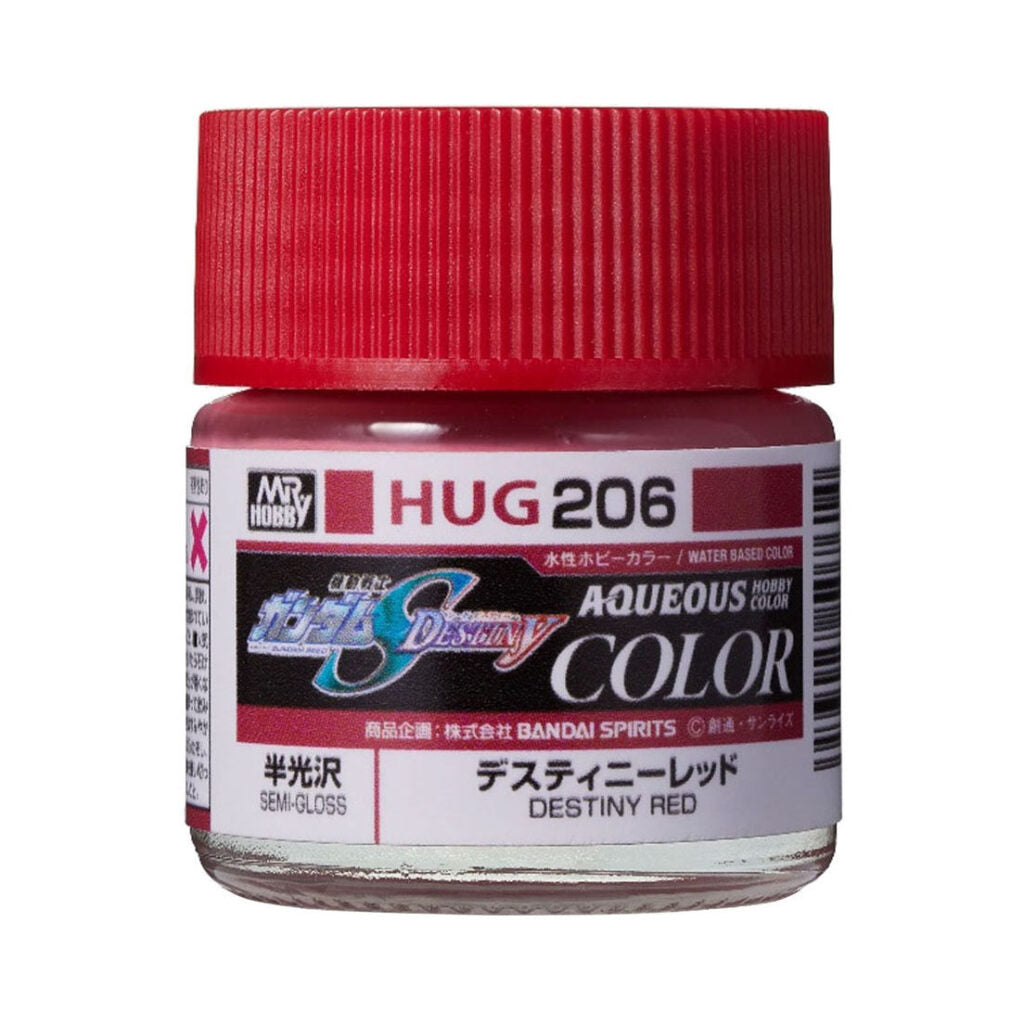 HUG206 - Aqueous Hobby Color Destiny Red - GSI/水性漆 SEED DESTINY鋼彈專用 半光澤命運紅