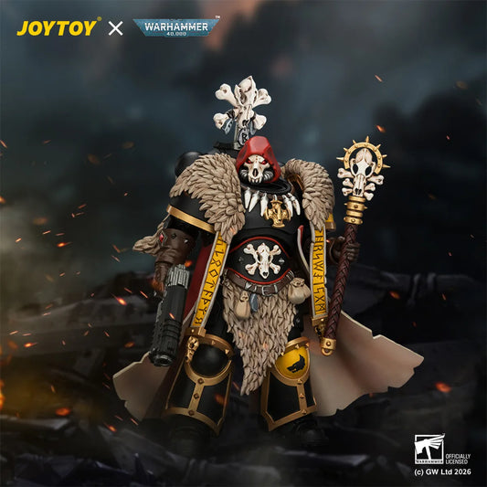 Space Wolves: Wolf Priest with Absolvor Bolt Pistol and Crozius - 太空野狼: 狼牧師配備赦免者爆矢手槍和克羅修斯權杖