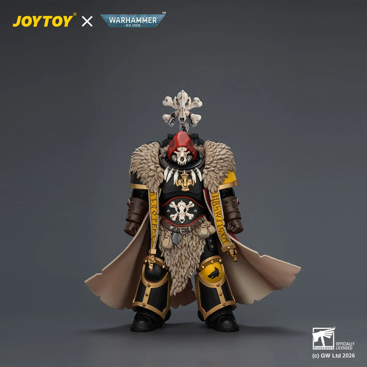 Space Wolves: Wolf Priest with Absolvor Bolt Pistol and Crozius - 太空野狼: 狼牧師配備赦免者爆矢手槍和克羅修斯權杖