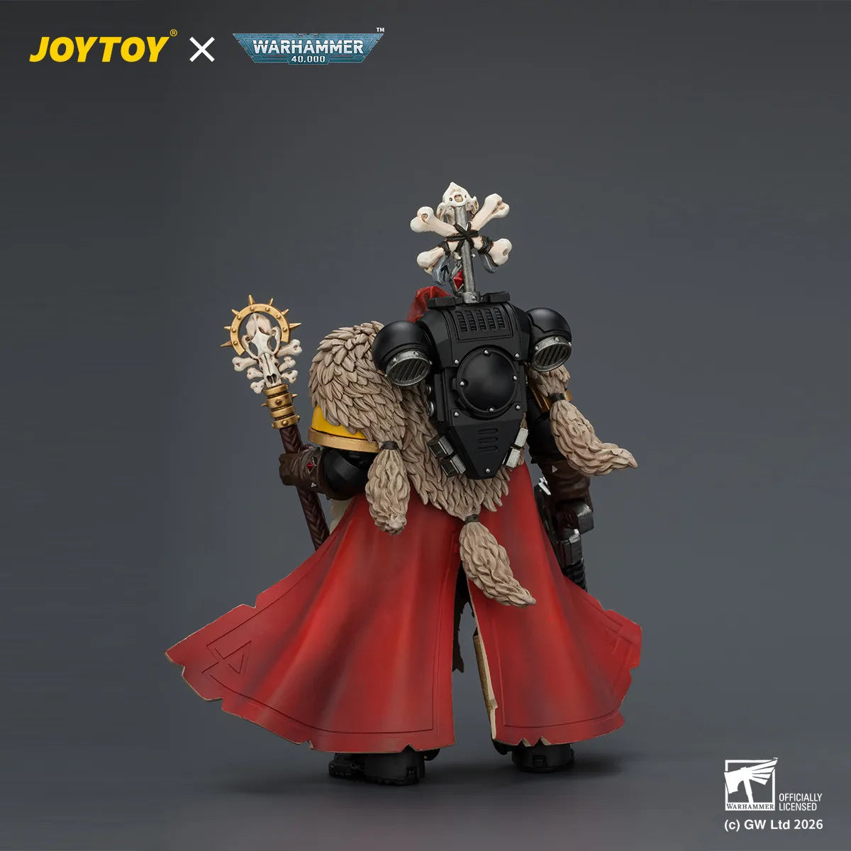 Space Wolves: Wolf Priest with Absolvor Bolt Pistol and Crozius - 太空野狼: 狼牧師配備赦免者爆矢手槍和克羅修斯權杖