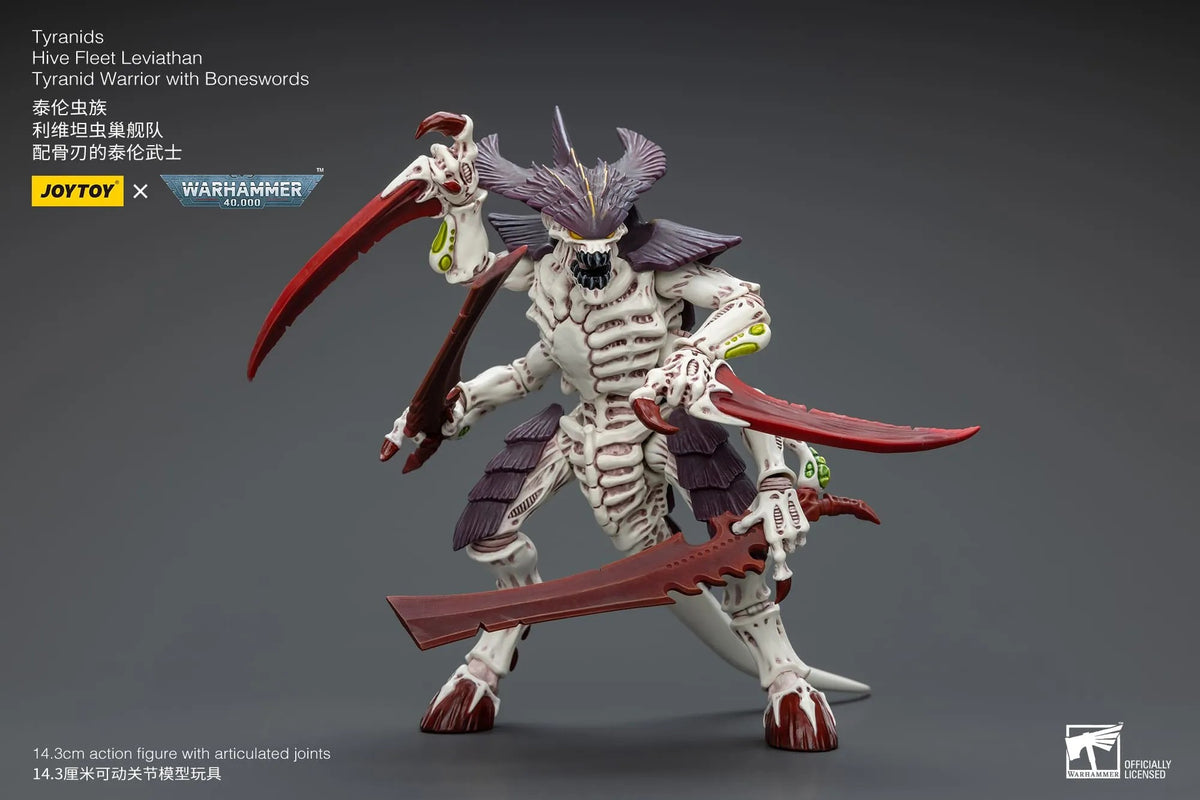 Tyranids: Hive Fleet Leviathan Tyranid Warrior with Boneswords - 泰倫虫族: 利維坦蟲巢艦隊配骨刃的泰倫武士