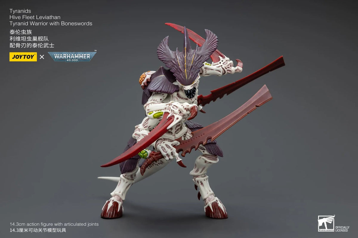 Tyranids: Hive Fleet Leviathan Tyranid Warrior with Boneswords - 泰倫虫族: 利維坦蟲巢艦隊配骨刃的泰倫武士