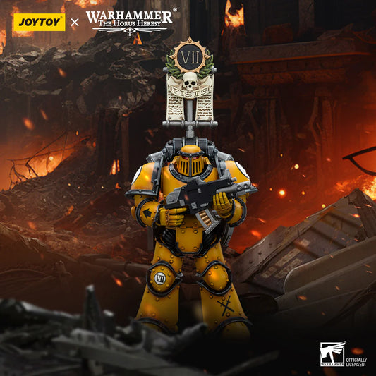 JoyToy: Imperial Fists - Legion MkIII Tactical Squad - Legionary with Legion Vexilla - 帝国之拳 - MkIII军团战术小队 - 佩戴军旗的军团士兵