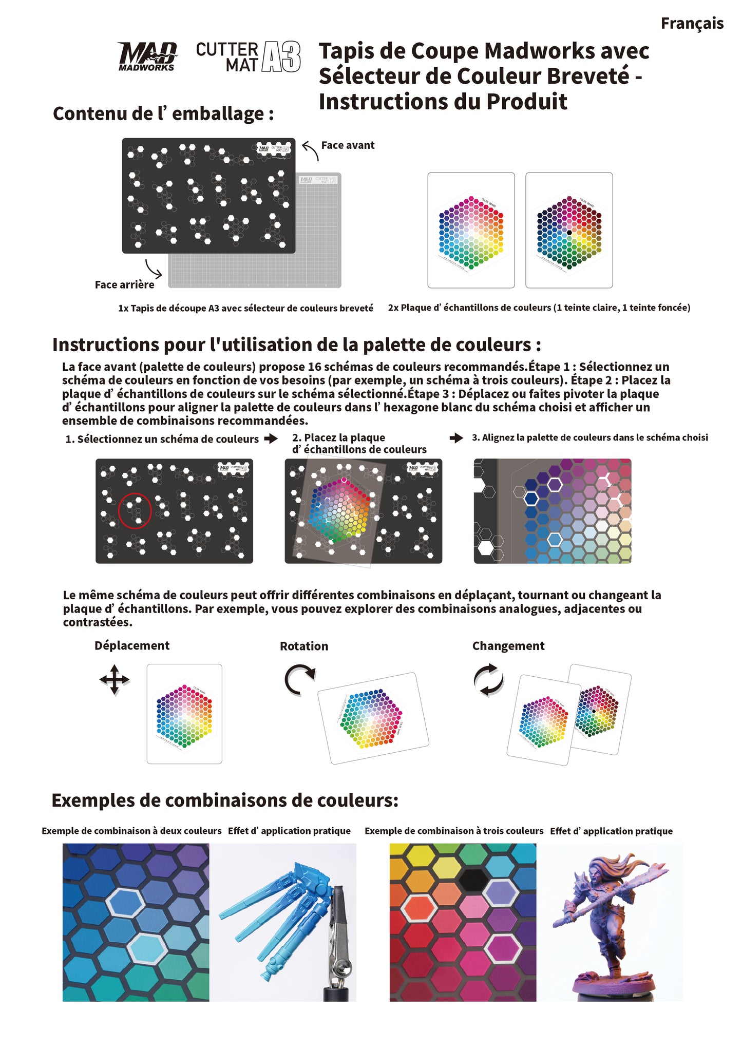Madworks: A3 Cutting Mat With Patented Color Picker - MAD模型專用切割墊A3配色方案專利
