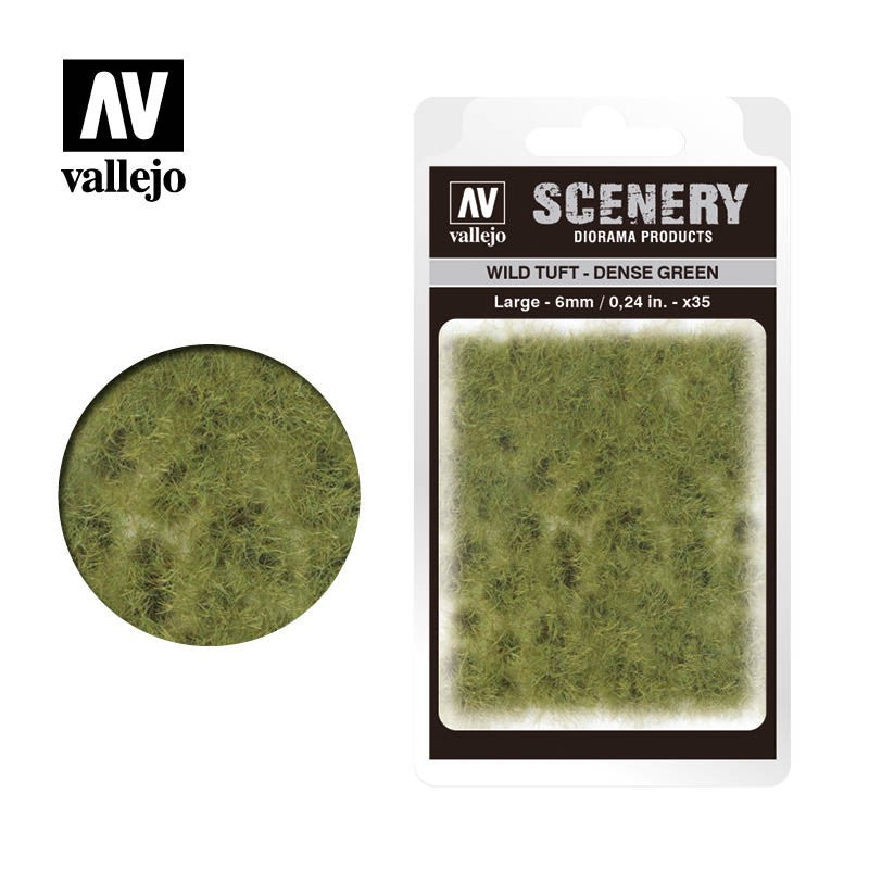 地形佈景-草簇 - Scenery - SC413 - Wild Tuft - 濃密綠色草叢 Dense Green - 6 mm