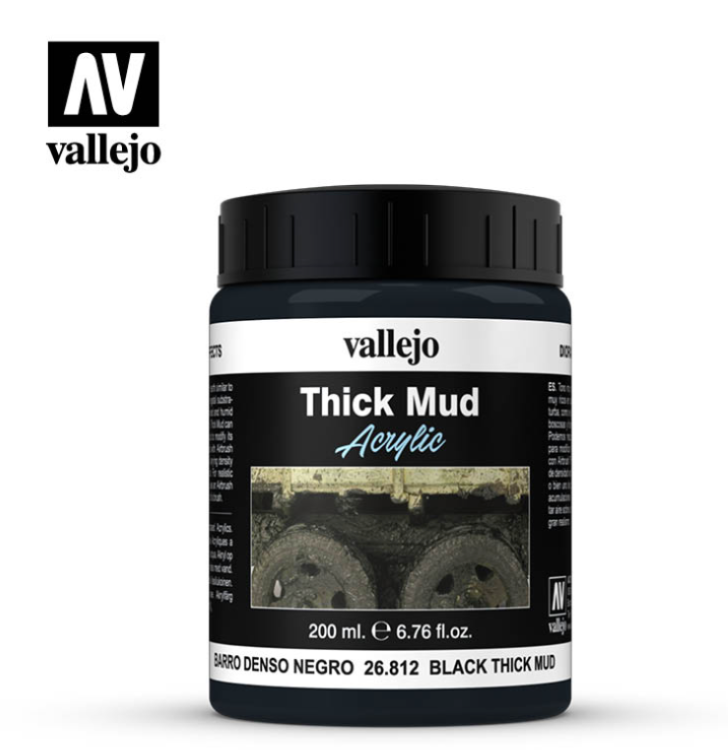 佈景效果 - Diorama Effects - 26812 - 黑色厚泥 Black Thick Mud – whitedragongaming